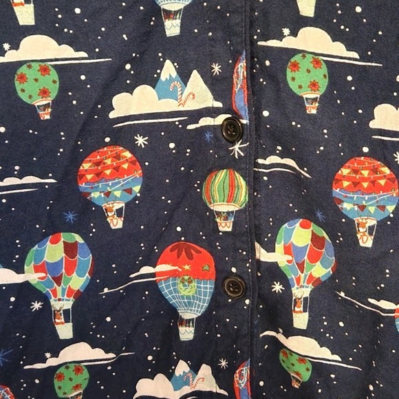 Sleep shirt Christmas hot air balloon night shirt holiday M medium  wondershop - Picture 4 of 10